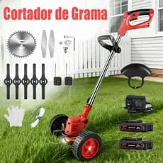 Cortador de Grama Eletrico Roçadeira Aparador Profissional Brushless 2 Bateria