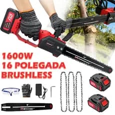16 Polegada Motosserra Elétrica A Bateria 1600w Brushless Bivolt