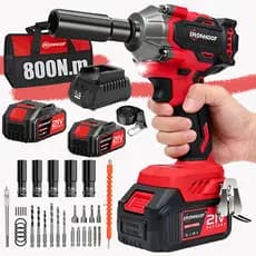 Chave De Impacto A Bateria Potente Brushless Profissional Bivolt 800Nm 520Nm