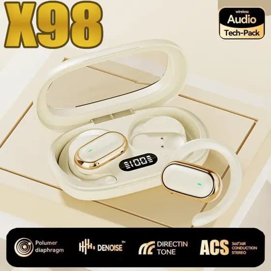 2026 X98 Fones de ouvido sem fio Bluetooth Fones de ouvido esportivos abertos Fones de ouvido para jogos