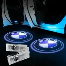 Par Projetor LED Logo BMW Para Porta Luz De Cortesia Boas-Vindas 3D Série 1/3/5/7 X1 X3 X5 X6