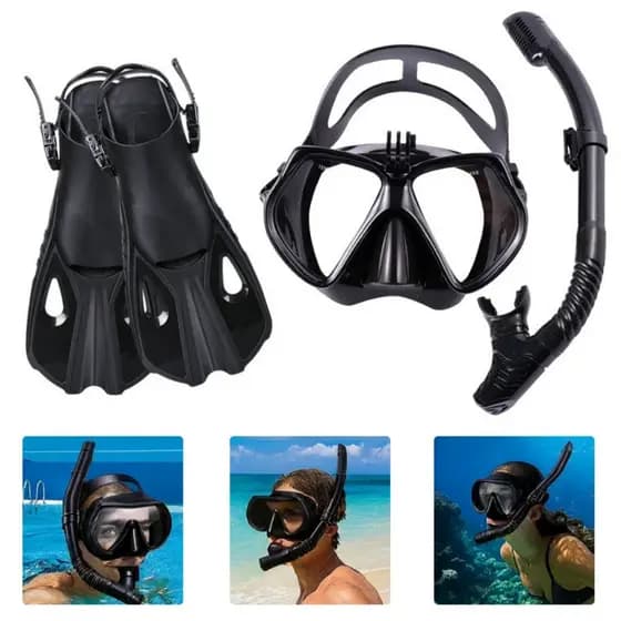 Máscaras Snorkel E Oculos De Mergulho Kit Mergulho Anti-Embaçante
