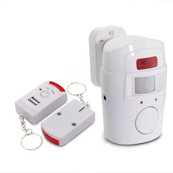 Alarme Residencial Sem Fio Sensor Movimento Presença Infravermelho + 2 Controles - Sirene Potente Para Casa E Loja