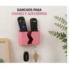 Suporte Para 2 Controles Remoto / suporte Grande para celular / Organizador  de parede Grande AYOG