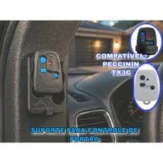 Suporte para Controle de Portão para carro compatível com modelo TX3C Peccinin / Suporte Controle Portão / Organizador