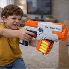 LANÇA DARDOS INFANTIL COM 14 DARDOS EM EVA PENTE DE RECARGA REFIL BRINQUEDO DE MIRA INMETRO