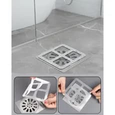 Tela Ralo Banheiro Descartável 10x10cm Kit Adesivo Ralo Anti Entupimento Contra Inseto Cabelo E Pelos Banheiro Novo Já