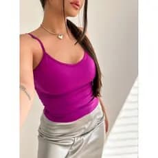 KIT COM 5 PEÇAS BLUSA ALCINHA REGATA EM MALHA SUEDE *CORES VÃO SORTIDAS KIT COM 3 PEÇAS
