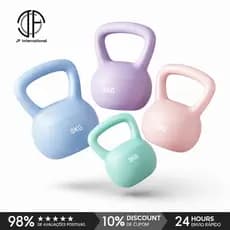 Kettlebell Emborrachado 4kg A 10kg Com Luva De Presente-Peso Fitness Para Treinamento Funcional , Musculação , Academia