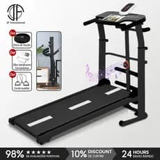 JF Esteira de Caminhada Mecânica Self Machine com Display suporta 120kg