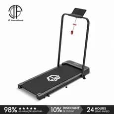 Esteira mecânica dobrável 3.5HP 12km/h Bivolt Silenciosa Academia Em Casa Bluetooth Controle Remoto Fitness