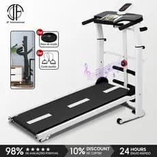 JF SHOP Esteira de Caminhada Mecânica Self Machine com Display suporta 120kg