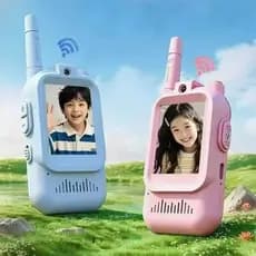 Kit 2 Walkie Talkie Infantil 1000FT, Rádio Transceptor para Crianças - Brinquedo Interfone Com função de vídeo