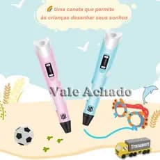 Caneta 3D DIY Com Filamento Para Crianças e Adultos – 4 Cores Disponível