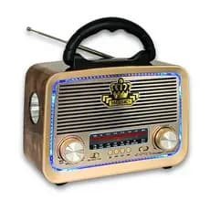 Rádio Retrô bluetooth , Entrada USB , microsd , Lanterna E Saída Auxiliar AD-3199