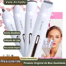 Removedor De Pêlos Elétrico Recarregável 4 Em 1 Feminino Depilador corporal completo