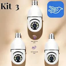 De Câmera De Segurança Sem Fio À Prova D'água Com Rotação De 360 E Aplicativo , Full HD Night Vision V360 Pro