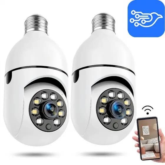 Câmera De Segurança À Prova D'água Lâmpada Infravermelha Sem Fio 360 Wifi App V360 Pro