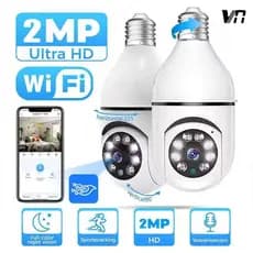 App V360 Pro 360 Câmera De Segurança WiFi ° Lâmpada De Visão Noturna Sem Fio Com Microfone full UHD