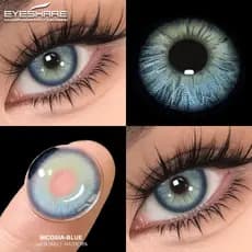 1 Par De Lentes De Contato Coloridas Azul Verde Para Olhos Macio Marrom Cinza Cores Com Estojo Envio Do Brasil