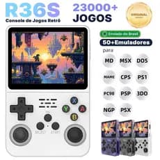 Original R36S Retro Classic Game Console Portátil Console 3.5 inch 23000 + Handheld Games Para PS1/GBA FIFA Soccer Games