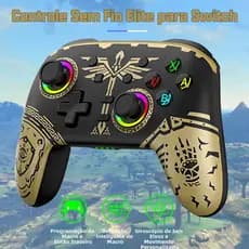 Novo Gamepad Para Pro Switch Controlador De Jogo Nintendo OLED/Lite Joyestick PC/Steam Deck Com 6 Eixos