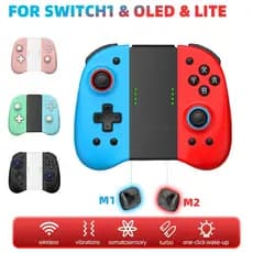 Joycon PRO com Botões Traseiros Programáveis e Analógico Hall Effect - Zero Drift, Universal p/ Todos Switch