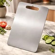 Tábua de Corte Slim Aço Inox Antibacteriana à Prova de Mofo para Carne e Cozinha