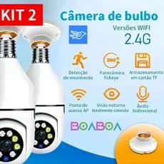 2 Unidades Câmeras IP WiFi V360 PRO PTZ Lâmpada De Câmera 360 Visão Noturna De Segurança Externa