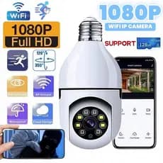 Câmera IP WiFi Sem Fio Giratória De 360 Graus Com Soquete De Lâmpada , V360 Pro PTZ , Visão Noturna full HD Segurança-Te