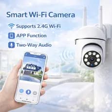 A Câmera De Segurança Wi-Fi Externa Full HD À Prova D'água Gira 360 Graus De Tensão Dupla