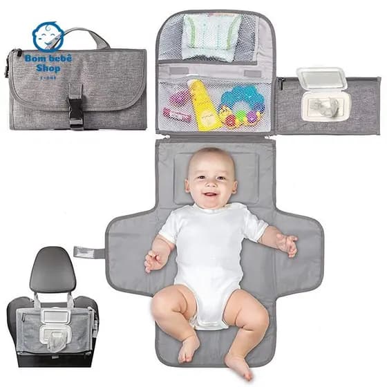 Almofada De Fraldas Portátil À Prova D'água E Multifuncional Para Bebês Passeios De Mãe Bebê