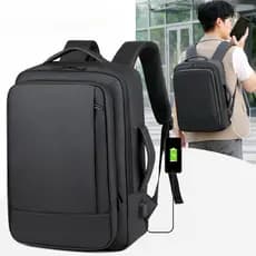 Mochila Empresarial Masculina De Grande Capacidade À Prova D'água Com Vários Compartimentos Cabe Em Laptops De 15.6 Pole
