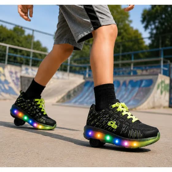 Tênis Rodinha Infantil com LED Masculino e Feminino Dino Baby 26ao36