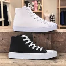Tênis Preto Estilo Cano Médio – Leveza e Conforto em Cada Passo
