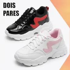 2 pares Tênis Estilosos Lyron Chunky Sola Plataforma Tratorado Luar 2026