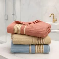 Kit 5/3/2 Toalhas de Rosto Ibiza Canelada Premium 65x45cm Alta Absorção 100% Algodão Felpuda
