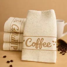 Kit 5 Panos de Copa Jacquard Atoalhado 65x45cm Pano de Prato Algodão Gourmet Felpudo Cozinha