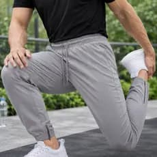 Calça Jogger Masculina Tactel com Elastano Premium Cordão Ajustável e Zíper na Barra