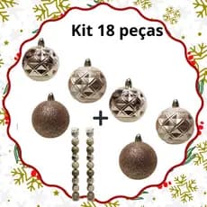 Bola De Natal Mista Glitter / Alto Relevo Luxuoso Vermelha 9 Peças De 6Cm e 18 peças