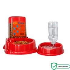 Kit Comedouro e Bebedouro Automático Cães e Gatos Dog Flex 800g Aqua Cat 2L Alimentação Prática
