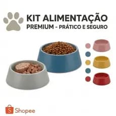 Pote de Ração Antiformiga Comedouro Pet Cães e Gatos Vários Tamanhos e Cores Vasilha Plástica