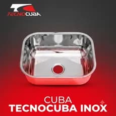 Cuba Para Pia De Cozinha Tecnocuba N°1 Aço Inox Premium Embutir Ou Sobrepor 46x30 Original Luxo