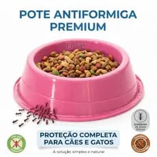 Pote de Ração Antiformiga Cães e Gatos Com Barreira de Água Premium - Várias Cores e Tamanhos