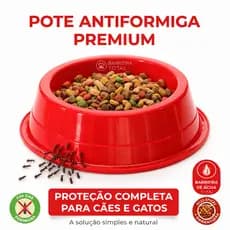 Pote de Ração Antiformiga Cães e Gatos Com Barreira de Água Premium - Várias Cores e Tamanhos