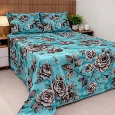 JOGO DE CAMA  Casal Queen  Algodão Premium 800 Fios Lençol Estampado Cobre Leito Com 2 Fronhas