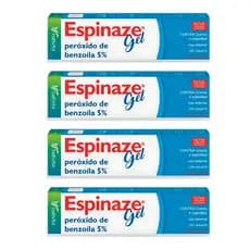kit 4x Espinaze gel com Benzoíla 5% 20g Tratamento De Acnes