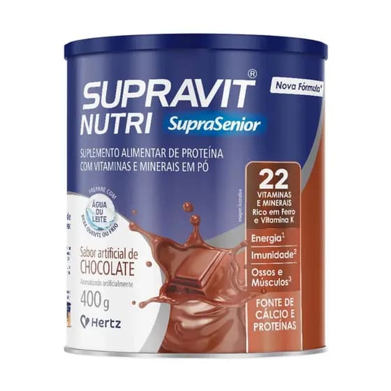 Suplemento Alimentar Supravit Nutri SupraSenior Sabor Chocolate 400g