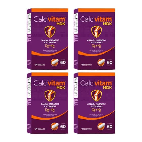 Calcivitam MDK Suplemento vitaminico e Mineral c/60 capsulas Calcio, Magnesio, Zinco