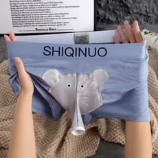 Cueca Boxer masculina Modal nariz de elefante respirável e confortável